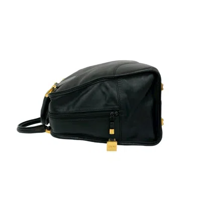Pre-owned Loewe Black Leather Boston Bag Handbag ()