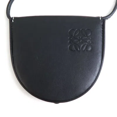 Pre-owned Loewe Black Leather Coin Purse/coin Case ()