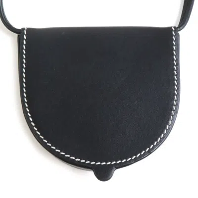 Pre-owned Loewe Black Leather Coin Purse/coin Case ()