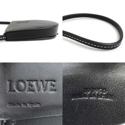 Pre-owned Loewe Black Leather Coin Purse/coin Case ()