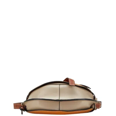 Pre-owned Loewe Brown Grayish Leather Shoulder Bag ()