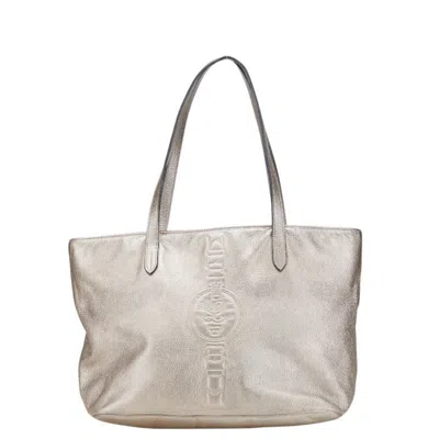 Pre-owned Loewe Champagne Gold Leather Handbag Tote Bag ()