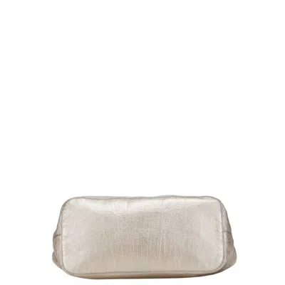 Pre-owned Loewe Champagne Gold Leather Handbag Tote Bag ()