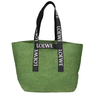 Pre-owned Loewe Green Raffia Tote Bag ()