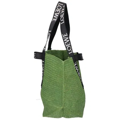 Pre-owned Loewe Green Raffia Tote Bag ()