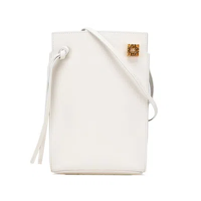 Pre-owned Loewe Off-white Leather Shoulder Bag ()