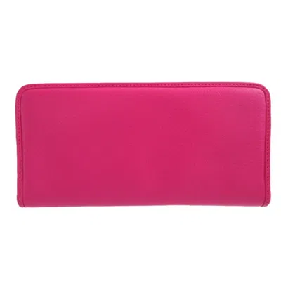 Pre-owned Loewe Pink Leather Long Wallet (bi-fold) ()
