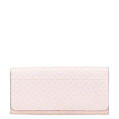 Pre-owned Loewe Pink Leather Long Wallet (bi-fold) ()