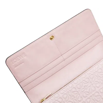 Pre-owned Loewe Pink Leather Long Wallet (bi-fold) ()