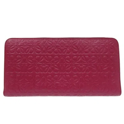 Pre-owned Loewe Red Color Leather Coin Purse/coin Case ()