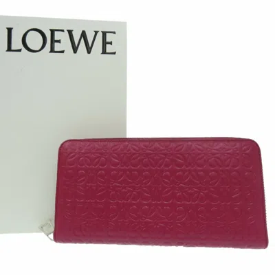 Pre-owned Loewe Red Color Leather Coin Purse/coin Case ()