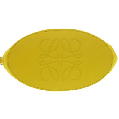 Pre-owned Loewe Yellow Canvas Clutch Bag Pouch ()