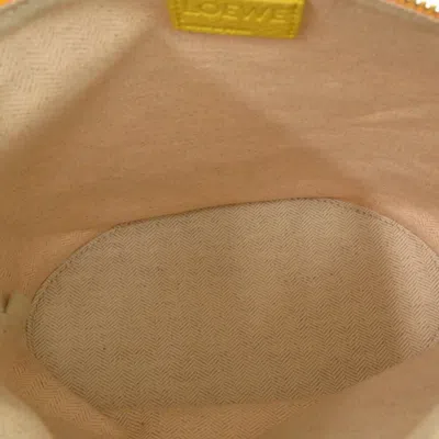 Pre-owned Loewe Yellow Canvas Clutch Bag Pouch ()