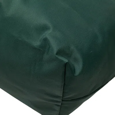 Pre-owned Longchamp Le Pliage Brown Green Nylon Leather Shoulder Bag Tote Bag () In Multi