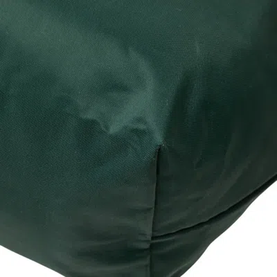 Pre-owned Longchamp Le Pliage Brown Green Nylon Leather Shoulder Bag Tote Bag () In Multi