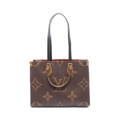 Pre-owned Louis Vuitton Beige Brown Monogram Coated Canvas Tote Bag () In Multi