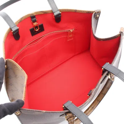 Pre-owned Louis Vuitton Beige Brown Monogram Coated Canvas Tote Bag () In Multi