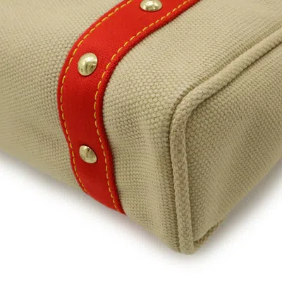 Pre-owned Louis Vuitton Beige Red Color Canvas Shoulder Bag Tote Bag () In Multi