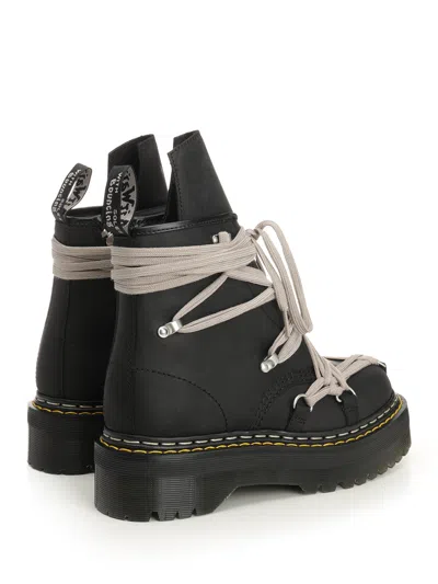 Dr. Martens X Rick Owens 1460 Quad Sole Megalace Combat Boots In Black