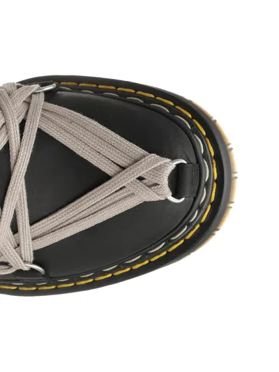 Dr. Martens X Rick Owens 1460 Quad Sole Megalace Combat Boots In Black