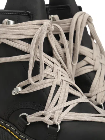 Dr. Martens X Rick Owens 1460 Quad Sole Megalace Combat Boots In Black