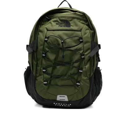 The North Face Backpack With Front Zip Pocket And Bungee Cord System In Green