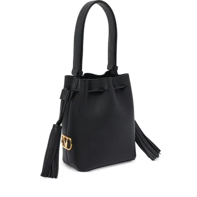 Valentino So Seau Small Leather Bucket Bag In Black