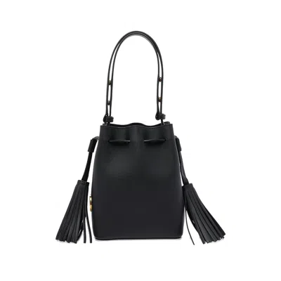 Valentino So Seau Small Leather Bucket Bag In Black