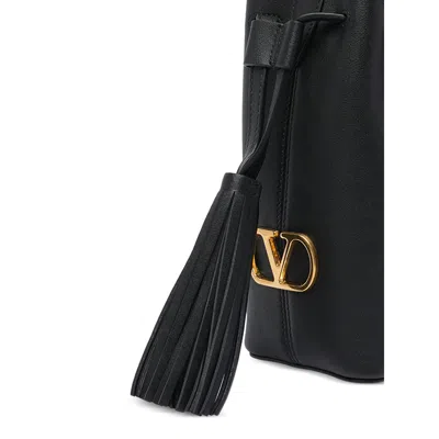 Valentino So Seau Small Leather Bucket Bag In Black