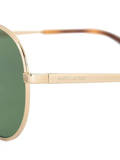 Shop Saint Laurent 'classic 11 Zero' Sunglasses In Metallic