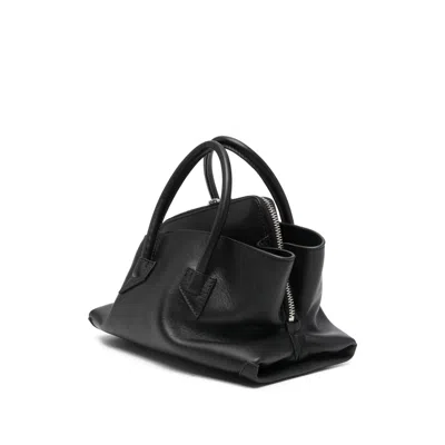 Attico Mini Leather Shoulder Bag With Dual Zip Closure