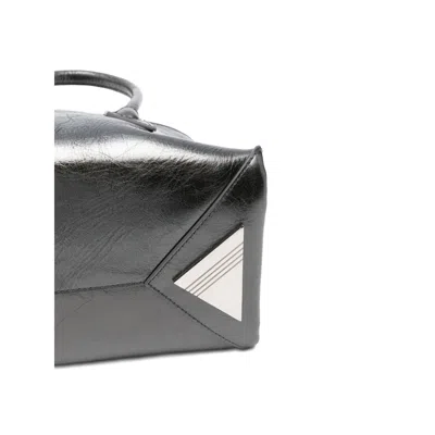 Attico Mini Crinkle Calf Leather Shoulder Bag With Adjustable Strap