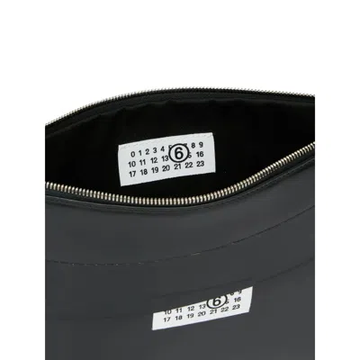 Mm6 Maison Margiela Leather Clutch Bags In Black