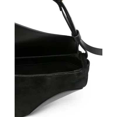 Neous Leather Shoulder Bag In Black