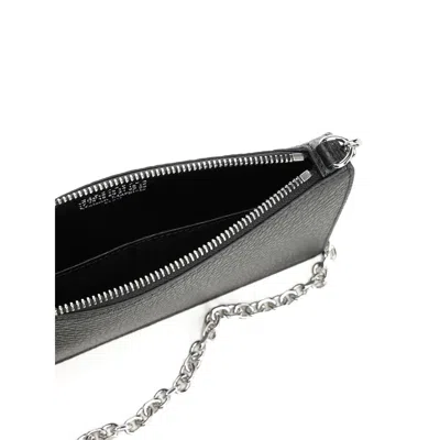 Maison Margiela Chain Wallet With Zipper In Black