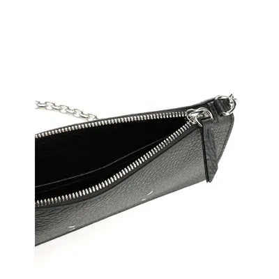 Maison Margiela Chain Wallet With Zipper In Black