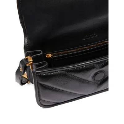 Pinko Small Love Bag Box Crossbody Bag In Napa In Black