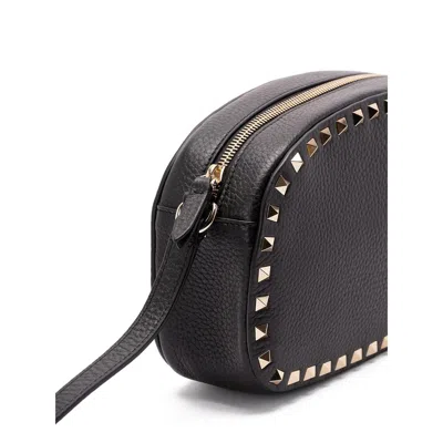 Valentino Garavani Valentino Rockstud Mini Grainy Leather Crossbody In Black