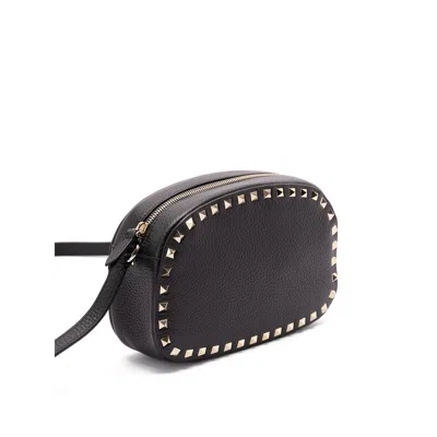Valentino Garavani Valentino Rockstud Mini Grainy Leather Crossbody In Black