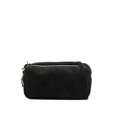 Elleme Mini Trousse Suede Zip-top Shoulder Bag In Black