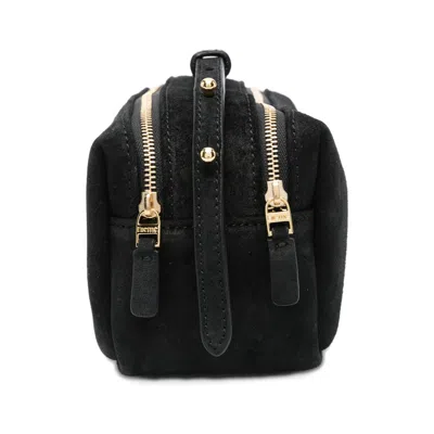 Elleme Mini Trousse Suede Zip-top Shoulder Bag In Black
