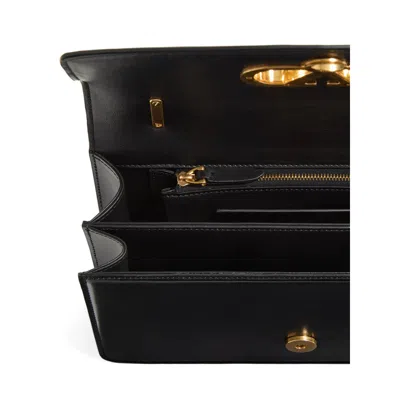 Valentino Garavani Vain Vlogo Leather Top-handle Bag In Black