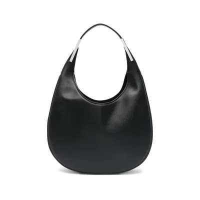 Savette The Small Florence Hobo In Smooth Calf Leather In Black