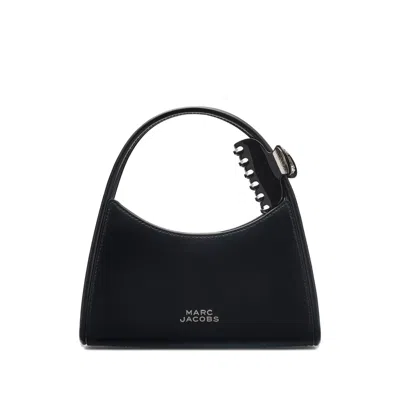 Marc Jacobs Glam Claw Clip Leather Crossbody Bag In Black