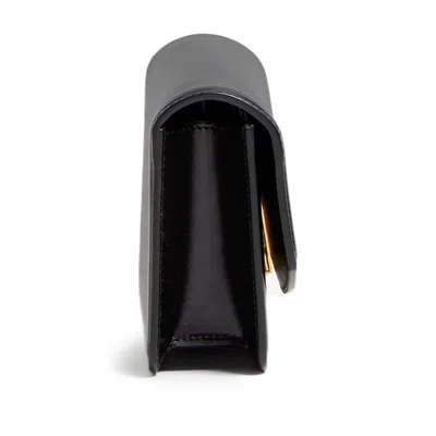 Valentino Garavani Vain Small Vlogo Leather Clutch Bag In Black