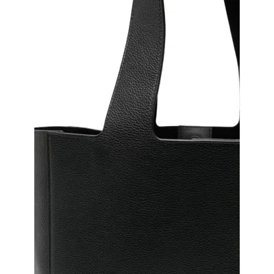 Strathberry Melody Tote Fine Grain Leather Black Bags