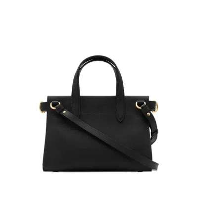 Burberry Mini Shopping Bag Adjustable Strap In Black