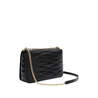 Furla Quilted Chain Strap Shoulder Bag In Black