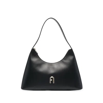 Furla Diamante Small Shoulder Bag In Black