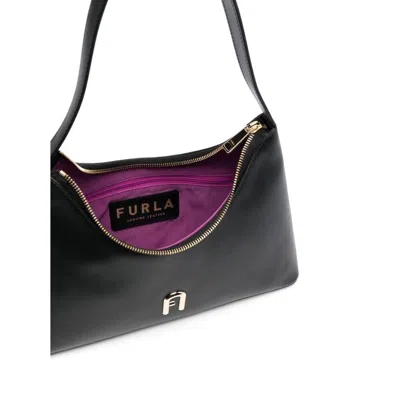 Furla Diamante Small Shoulder Bag In Black